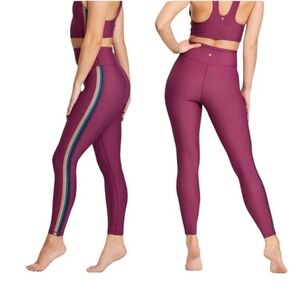 🧡Spiritual Gangster Magenta Leggings with Rainbow Stripe☆